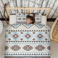 thumbnail image 3 of Boho Bohemia Geometric Line Art Duvet Cover and Pillowcase Set for Single Bedding, Bedroom Accessories for Kids Teens, 3 of 5