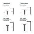 thumbnail image 5 of Bowery Hill 24" Metal & Faux Leather Counter Stool in Coffee Brown/Espresso, 5 of 6