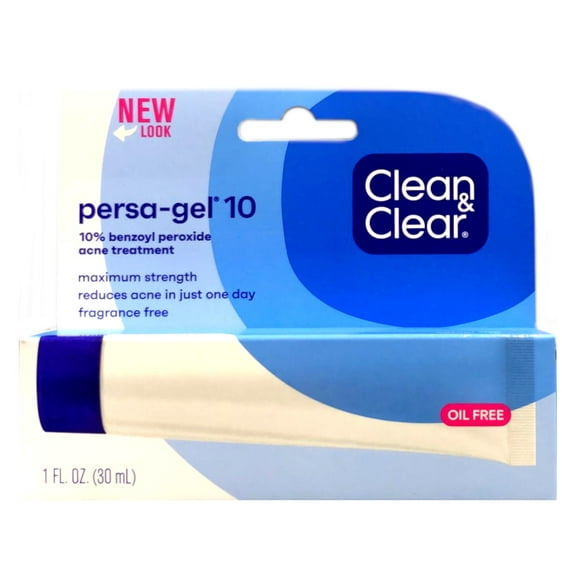 Clean & Clear, Persa-Gel 10 Acne Medication Treatments, Maximum Strength 1 Oz.