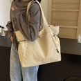 thumbnail image 3 of Bolso de mano casual Color sólido Bolso de hombro de moda Bolso con cordón para mujer, 3 of 9