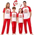 thumbnail image 7 of XUNKUSGA Matching Christmas Pajamas Set Classic Print Short Sleeve Top and Long Pants Men's Sleepwear sets Matching Xmas Jammies for Photoshoot Home Lounging,Size Dad:M, 7 of 7