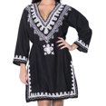 thumbnail image 4 of HAPPY BAY Women's Beachwear Short Summer Beach Dress Bathing Suit Cover ups 8-12 Coal, Solid, 4 of 4