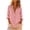 Pink, variant on PADFRYBK Casual T-Shirt For Women Crew Neck Long Sleeve Tops Solid Color Button-Up Top