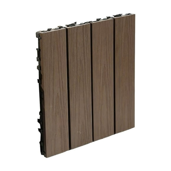 witspace Interlocking Deck Tiles - Waterproof 12”x12” Acacia Wood Tiles, Patio Tiles for Indoor and Outdoor, Interlocking Outdoor Floor Tiles, pavers, Checker Pattern (Natural, 12in)