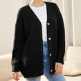 thumbnail image 3 of Women's Cardigan Open Front Oversized Button Lightweight Sweaters V Neck Loose Cardigans Knit Outwear Lightweight Knitted Sweater Tops, 3 of 6
