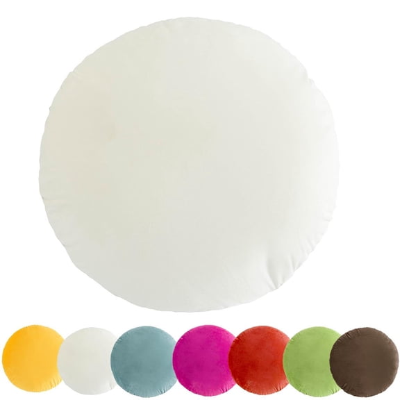 17.8"Super Soft Round Decorative Pillows Round Floor Pillow for Couch Bed Sofa, Ultra Fluffy Feather-Like Touching Decor
