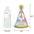 thumbnail image 3 of Big Dot of Happiness Rainbow Unicorn - Cone Magical Unicorn Happy Birthday Party Hats for Kids and Adults - Set of 8 (Standard Size), 3 of 8