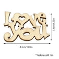 thumbnail image 4 of Advancent Paquete de 60 letras de madera, rebanadas de madera, decoración de mesa, decoración de pared, manualidades para álbum de recortes, amor, boda, Decoración del hogar Advancent HA011625-00, 4 of 6
