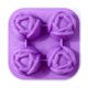 thumbnail image 3 of Yhmxh Molde para cubitos de hielo con forma de rosa, molde de silicona de 5 cm para hacer bolas de hielo, bandeja de hielo con forma de flor 3D con tapas, máquina para hacer bolas de hielo de fácil, 3 of 6