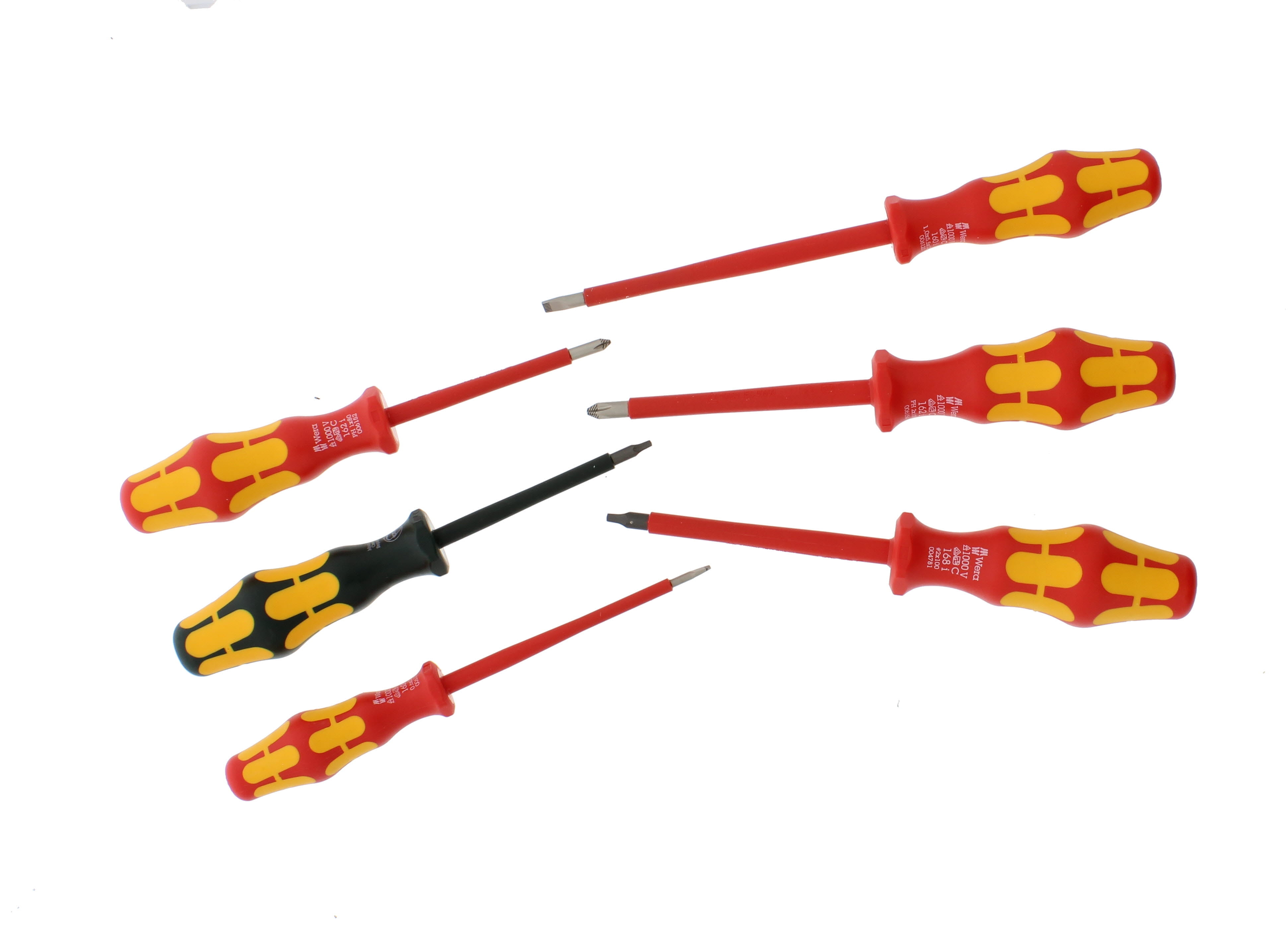 Wera 347777 VDE Insulated Slotted//Phillips//Square Screwdriver Set Rack