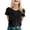 Black, variant on Shirts for Women Rainbow Print Round Neck Loose Fit Short Sleeve T-Shirt Tops