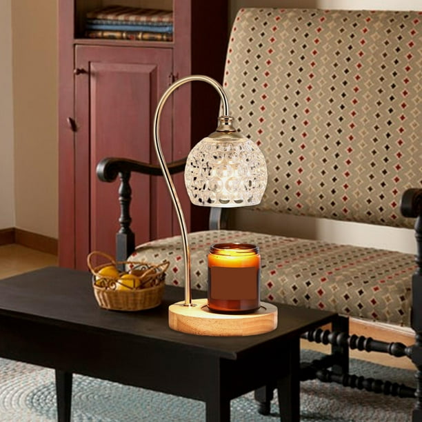 Lámpara eléctrica para , lámpara de de cera para , lámpara de cristal, lámpara de , lámpara de , decoración Base de madera BLESIY Lámpara de vela más cálida