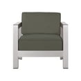 thumbnail image 4 of Darius Outdoor Aluminum Club Chairs, Set of 2, Sliver, Gray, 4 of 12