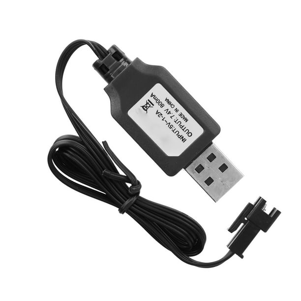 Cable de carga USB para coche de control remoto, 7,4 V, protección contra sobrecarga, luz indicadora, cargador de batería de avión RC
