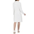 thumbnail image 4 of INSPIRE CHIC Women's Tweed Blazer Dress Collared Double Breasted A-Line Formal Work Dresses XL White, 4 of 5