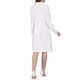 thumbnail image 4 of Vestido Blazer de Tweed para Mujer INSPIRE CHIC con Cuello, Doble Botonadura, Corte A, Vestidos Formales de Trabajo XL Blanco, 4 of 5
