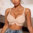 thumbnail image 5 of Women's Seamless Support Sports Bra, Adjustable and Full-Coverage Bralettes Soft T-Shirt Bra Without Steel Rings Beige XL, 5 of 7