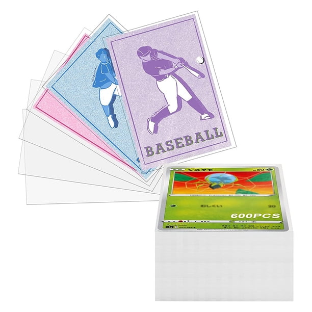 600PCS Clear Card Sleeves For Standard Size Trading Cards Sports Cards 