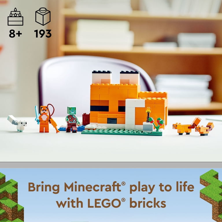 Lego Minecraft 21178 la maison refuge Renard set complet + notice sans