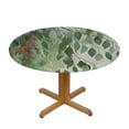 thumbnail image 3 of PIKWEEK Table Cloth Round Table Cover Spring Green Plant Lush Eucalyptus Leaves Willow Leaves White, 3 of 8