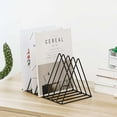 thumbnail image 4 of Triangle Desk Organizers, Heavy-Duty Iron Wire Desk Magazine Holder For Office Home Use, Gold Color 9 Slot Elegant File Organizer, 4 of 5
