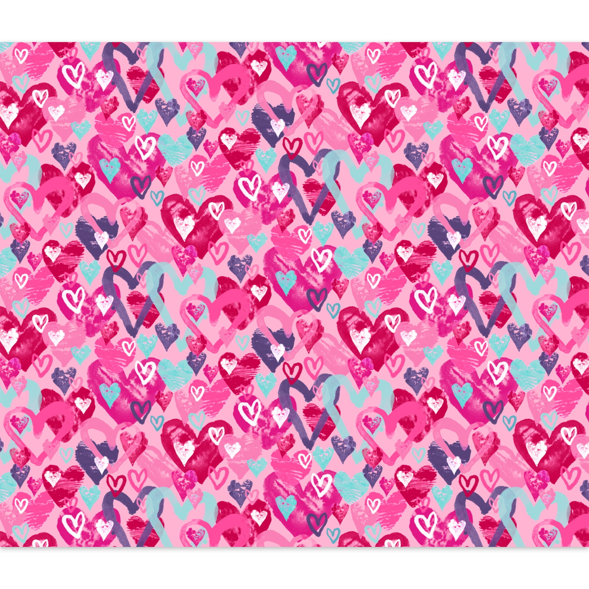 Create It 18"x21" Cotton Hearts Precut Sewing & Craft Fabric, Pink 10 Pieces