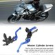 thumbnail image 4 of 1 Pair 7/8in Brake Master Cylinder Lever Universal Motorcycle Handlebar Kit with Reservoir Carbon Fiber Hand Guard Blue, 4 of 5