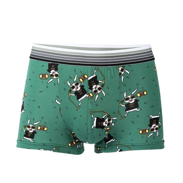 Ropa interior de dibujos animados para hombre, cintura media, boxers para estudiantes jóvenes, boxers con personalidad, ropa interior sexy de moda para hombres
