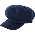 thumbnail image 4 of CoCopeaunts Octagonal Newsboy Cap Casual Vintage Painter Detective British Style Solid Hat Women Autumn Winter Warm Beret Hat, 4 of 7