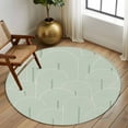thumbnail image 2 of Large Round Rug 8Ft Washable Non-Slip, Sage Green Ombre Circle Area Rugs for Living Room Bedroom, Farmhouse Stripes Modern Abstract Art Indoor Floor Mats Carpet Runner for Home Decor, 2 of 8