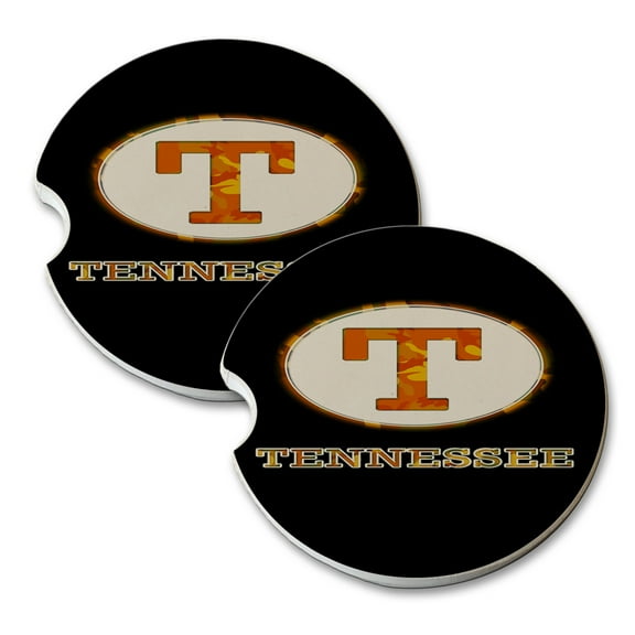 KuzmarK Sandstone Car Drink Coaster (set of 2) - Tennessee Camouflage