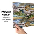 thumbnail image 4 of World Wildlife Snow Leopard Rhino Wolf Lion Pattern Premium Roll Gift Wrap Wrapping Paper, 4 of 7