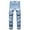 Sky Blue, variant on toraway Summer Men Casual Pants Stretch Mens Distressed Black Stretch Pants Oversized Light Colored Jeans XXL