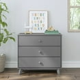 thumbnail image 2 of Max & Lily Solid Wood 3 Drawer Dresser, Grey, 2 of 8