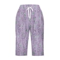 thumbnail image 4 of Mujeres Pantalones Cortos Casual Pata Recta Cordón Cintura Elástica, Suelta Y Cómoda Mujer Pantalones Cortos con Bolsillos, 4 of 5