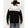 thumbnail image 4 of Hooey Men's Ridge Southwestern Color Block Hooded Sweatshirt Black/White XX-  US, 4 of 4