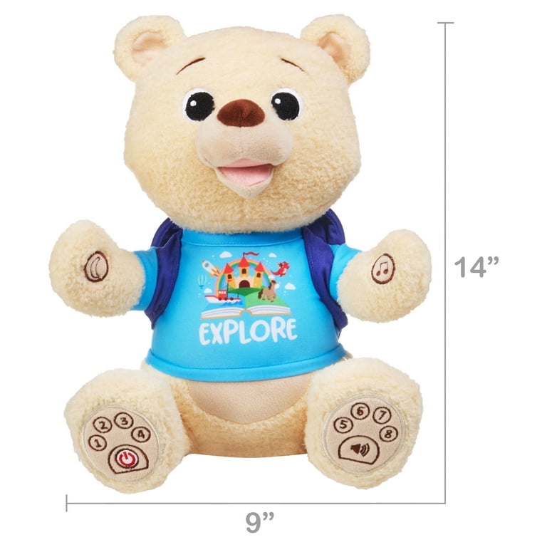BACK IN STOCK: Peek-A-Boo Bear 🧸 Press the Bear's foot and he comes alive  to play an interactive game of Peek a Boo! This super soft teddy bear  will