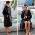 thumbnail image 4 of Adoretex Unisex Faux Fur Waterproof Swim Parka Change Robe – Ultra-Warm, Lightweight Sport Outerwear for Kids and Adults (PK003) - Navy - AM, 4 of 7