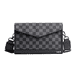 thumbnail image 1 of Bolsa Bandolera Elegante De Pu A Cuadros Para Hombre GRIS NEGRO CUADRITOS, 1 of 5
