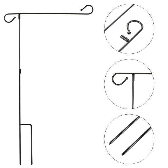 Masteelf Garden Flag Stand Outdoor Banner Bracket Garden Flag Pole Holder with 2pcs Clips