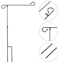 Masteelf Garden Flag Stand Outdoor Banner Bracket Garden Flag Pole Holder with 2pcs Clips