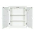 thumbnail image 4 of Kate and Laurel Walsted Decorative Wood Arch Cabinet, White 24x8x28, 4 of 12
