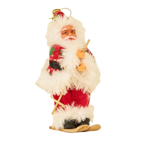 Figura de trineo de Papá Noel, figura de esquí de Papá Noel, muñeca de Papá Noel, adornos navideños de Papá Noel para decoración del hogar de mesa Estilo A Hugo figuras de papá noel