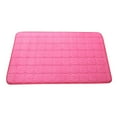 thumbnail image 2 of Coral Embossed Floor Mat, Memory Foam Carpet, Household Absorbent Door Mat, Non-Slip, Rose Red, 2 of 4