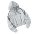 thumbnail image 2 of Sudadera con capucha para mujer, otoño e invierno, elegante sudadera con capucha y cordón corto XL, 2 of 8