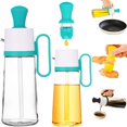 thumbnail image 1 of Botella dispensadora de aceite, botella de aceite de oliva y vinagre de vidrio con cepillo, botellas de condimentos 2 en 1 para cocina, hornear, barbacoa oso de fresa  Hogar, 1 of 5