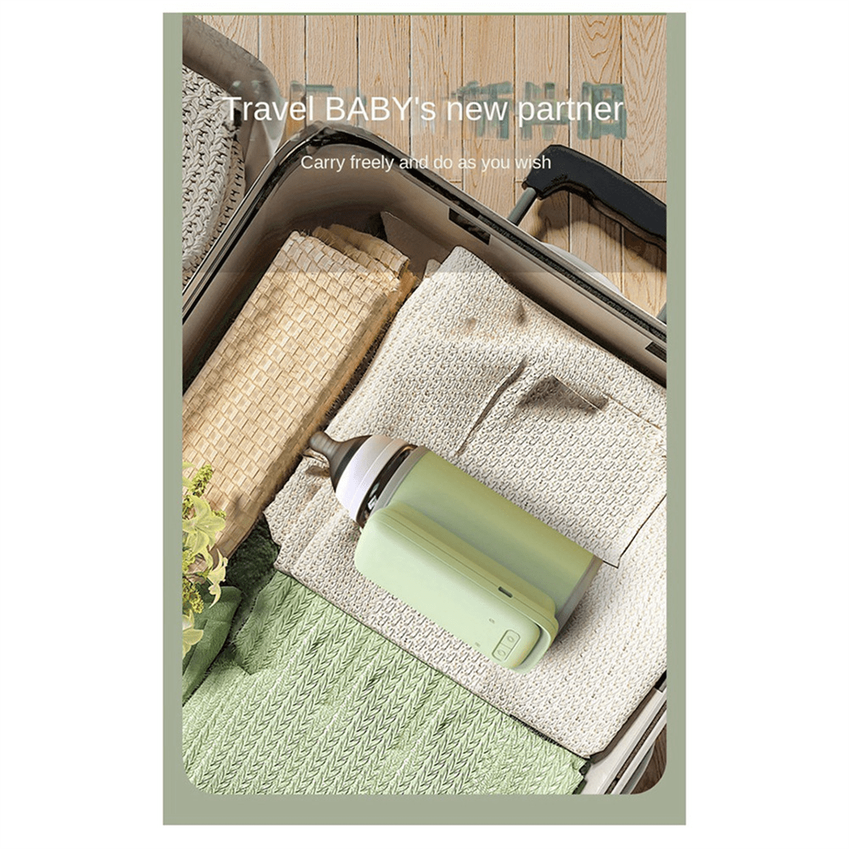 Bottle Heating Jacket 6Levels Adjustment Temperature Display Night Light Lighting Portable Baby Bottle Heater 6000Amh A