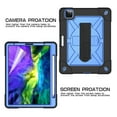 thumbnail image 3 of Dteck Case For iPad Pro 11" 2nd Generation Case with Screen Protector, Heavy Duty Shockproof Protective Cover with 360 Rotate Stand /Hand Strap/ Should Belt /Pencil Holder,Black+Blue, 3 of 7
