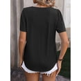thumbnail image 3 of Womens Summer Tops Square Neck Short Sleeve Tunic Tops T-Shirts S-2XL, 3 of 4