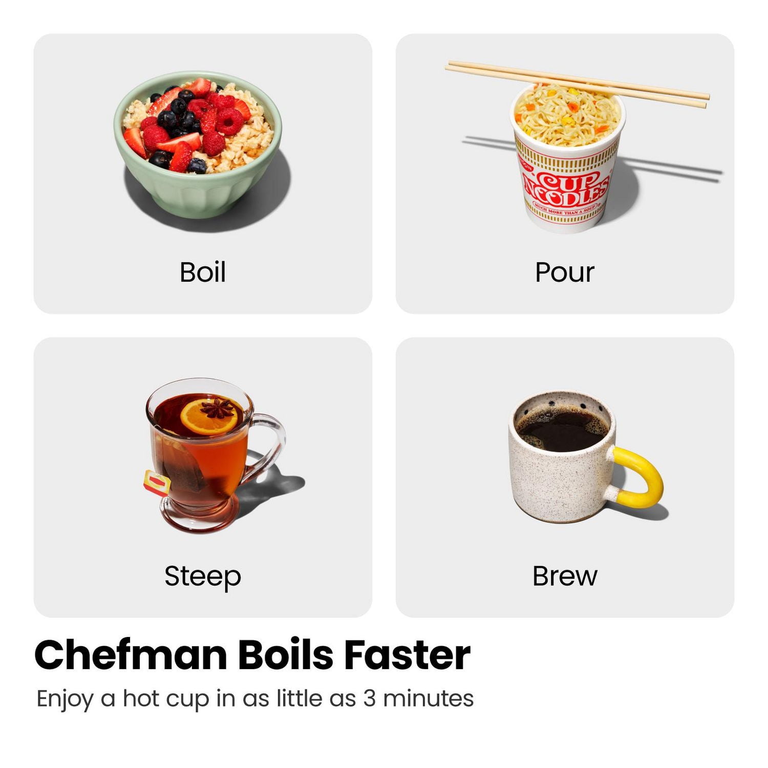 Chefman 1.8L Electric Kettle w/ Tea Infuser – Stainless Steel, New